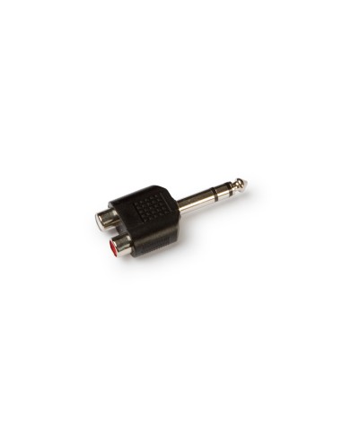 ADAPTADOR DE AUDIO 2 RCA A JACK 6'3 MM ESTÉREO MACHO FONESTAR AA-141