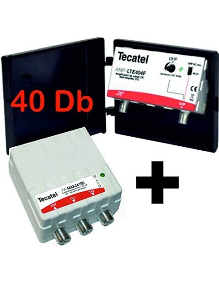 KIT AMPLIFICADOR + FUENTE 40DB 1XUHF MAX
