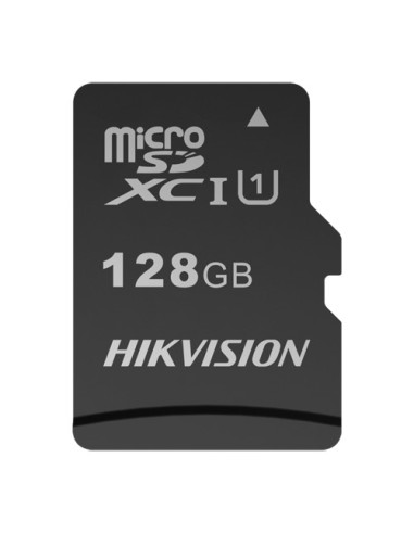 TARJETA DE MEMORIA CON ADAPTADOR HIKVISION - CAPACIDAD 128 GB - CLASE 10  | VELOCIDAD ESCRITURA 20MB/S - HASTA 300 CICLOS DE ESC