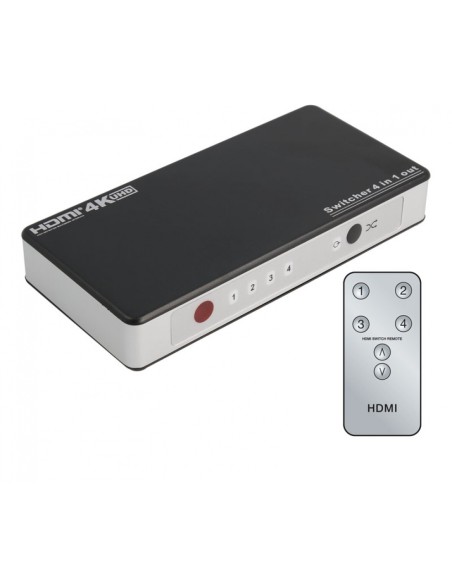CONMUTADOR HDMI SWITCH 4E:1S, CON MANDO A DISTANCIA ACTVH006