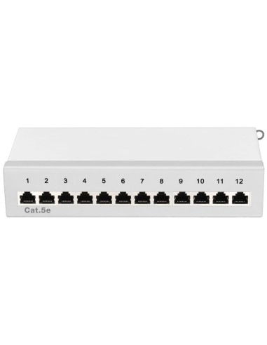 CAJA DE CONEXION RJ45 CAT.5E 12 PUERTOS, BEIGE BOX051B