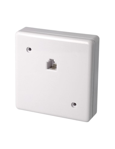 ROSETA MURAL CON SALIDA FRONTAL RJ11, BLANCO CON065