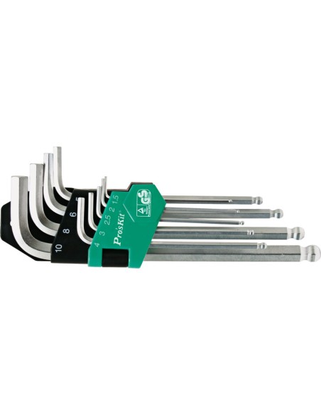 CONJUNTO DE 9 LLAVES ALLEN HEXAGONALES H