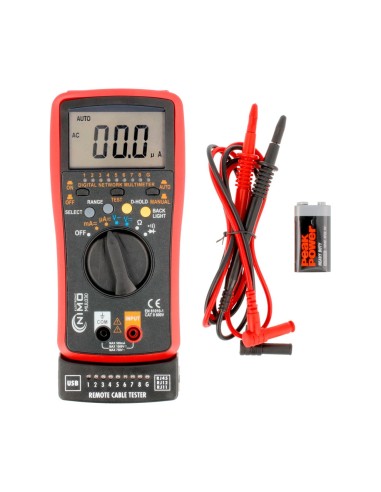 MULTIMETRO DIGITAL Y DE CONEXIONES DE RED MUL-030