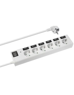 REGLETA DE 1E:6S SCHUKO CON INTERRUPTORE 2