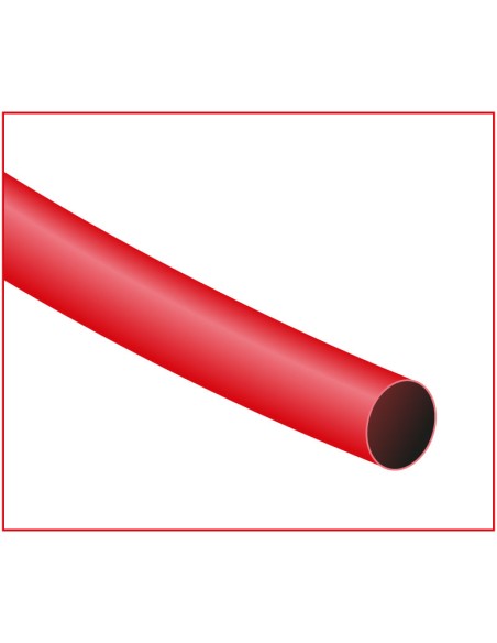 TIRA 1,22 MT TUBO TERMORETRACTIL ROJO 2,4mm