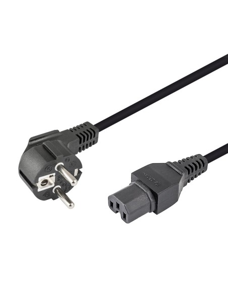 CABLE ALIMENTACION SCHUKO ACODADO CEE 7/7 A HEMBRA IEC C15 WIR1051