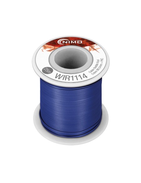 CABLE FLEXIBLE 0,5MM, COBRE ESTAÑADO, AZUL 25M WIR1114