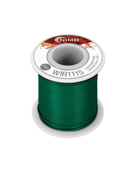 CABLE FLEXIBLE 0,5MM, COBRE ESTAÑADO, VERDE 25M WIR1115