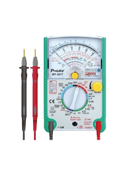 MULTIMETRO ANALOGICO CON FUNCION DE PROTECCION AVANZADO MUL2017