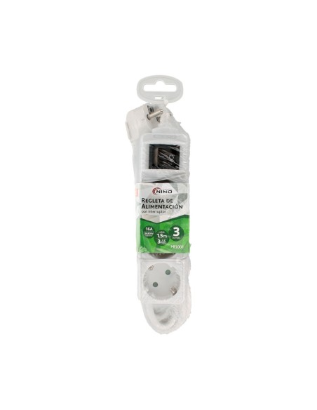 REGLETA DE ALIMENTACION SCHUKO CON INTERRUPTOR 1E:3S MEL001