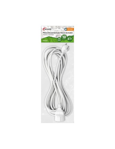 PROLONGADOR DE RED SCHUKO MACHO CEE 7/7 A HEMBRA CEE 7/4 MEL022