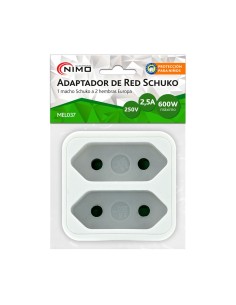 ADAPTADOR DE RED 1 MACHO SCHUKO A 2 HEMB 2