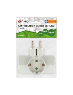 ADAPTADOR DE RED 1 MACHO A 3 HEMBRAS SCHUKO MEL049 2