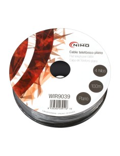 CABLE TELEFONICO PLANO 4 HILOS NEGRO, 100M WIR9039 2
