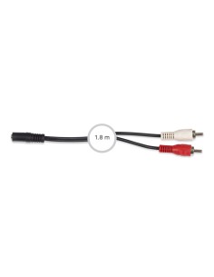 CÂBLE AUDIO STÉRÉO FEMELLE VERS 2 RCA MÂLE 3,5 MM FONESTAR 020-ZM-ZM