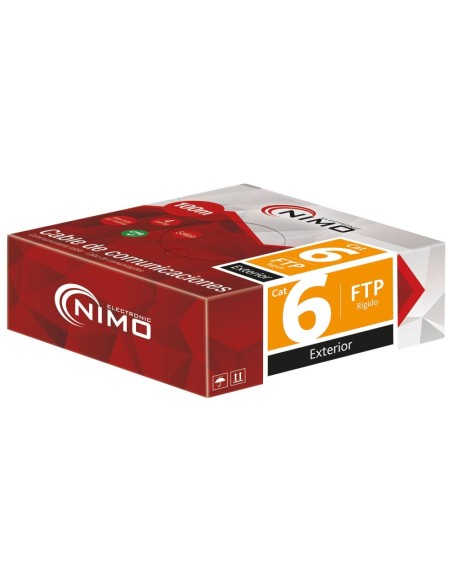 CABLE PARA DATOS FTP CAT.6 RIGIDO EXTERIOR, 100M WIR9047