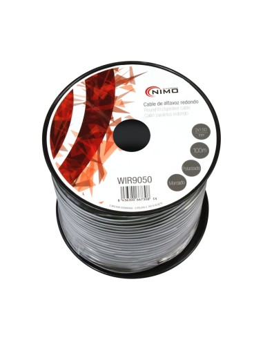 CABLE PARA ALTAVOZ REDONDO, NEGRO 100M WIR9050