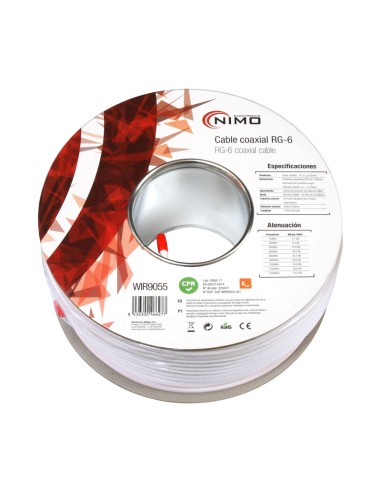 CABLE COAXIAL DE ANTENA BLANCO WIR9055