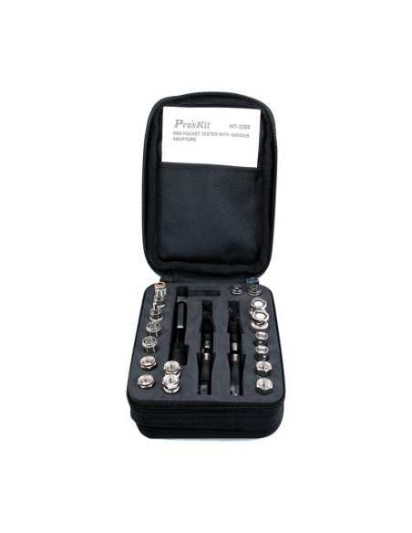 KIT COMPROBADOR DE CONEXIONES COXAIALES CON 21 ADAPTADOR TESNT3200