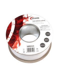 CABLE TELEFÓNICO REDONDO 4 HILOS BLANCO, 2