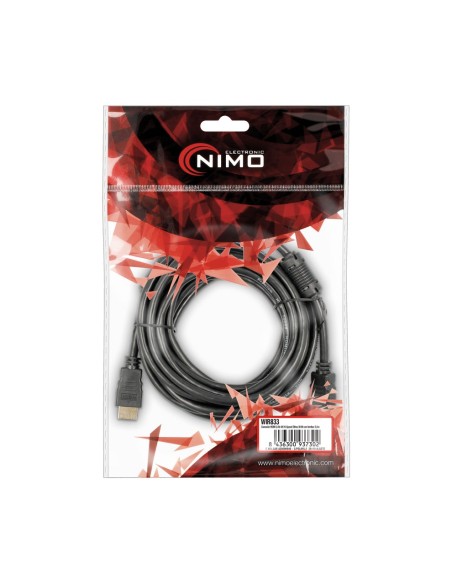 CONEXION HDMI 2.0B 4K HI-SPEED ETHER, M-M CON FERRITAS 5,0M WIR833