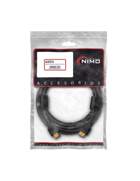 CONEXION HDMI 2.0B 4K HI-SPEED ETHER, M-M CON FERRITAS 10,0M WIR834