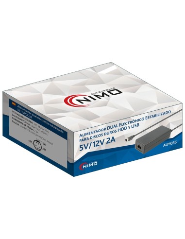 ALIMENTADOR DUAL MINI DIN 4 PINES FINOS 5V Y 12VCC/2A ALM035