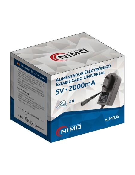 ALIMENTADOR ELECTRONICO UNIVERSAL 5VCC/2,0A ALM038