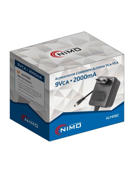 ALIMENTADOR CORRIENTE ALTERNA 220VCA - 9VCA/2000MA ALM082