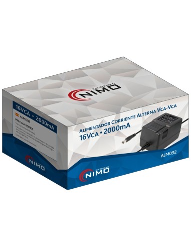 ALIMENTADOR CORRIENTE ALTERNA 220VCA - 16VCA/2000MA ALM092