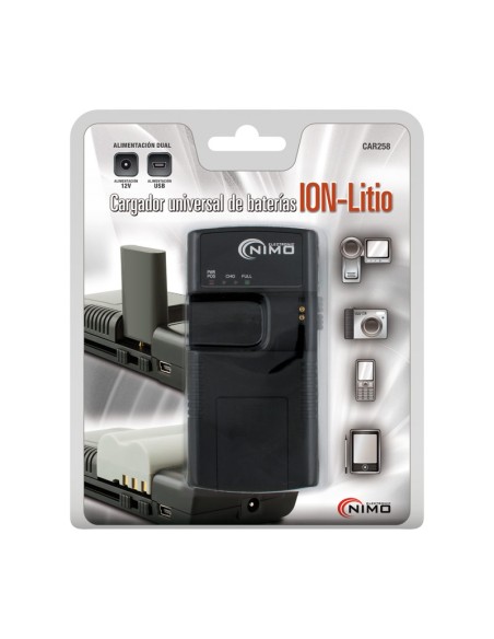 CARGADOR UNIVERSAL PARA BATERIAS DE ION-LITIO CAR258