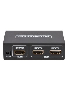 CONMUTADOR HDMI SWITCH 2E:1S, CON MANDO 2