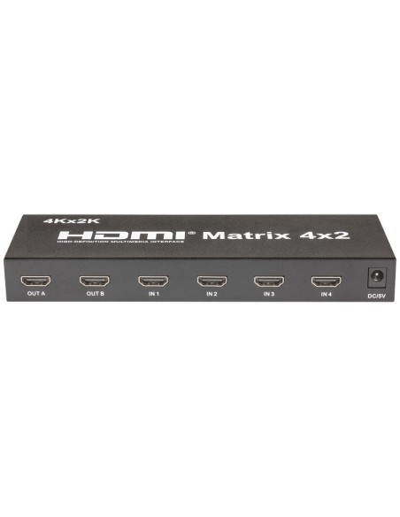 CONMUTADOR HDMI SWITCH MATRIX 4E:2S, CON MANDO A DISTANCIA ACTVH004