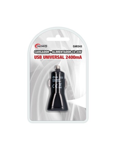 CARGADOR ALIMENTADOR 12-24VCC / USB 5VCC-2400MA CAR243