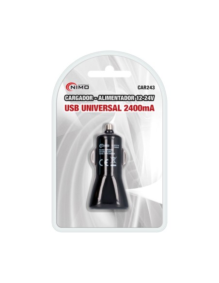 CARGADOR ALIMENTADOR 12-24VCC / USB 5VCC-2400MA CAR243