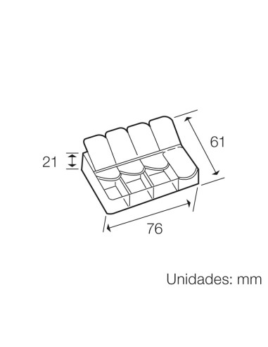 CAJA PARA COMPONENTES SMD, 8 DEPARTAMENT