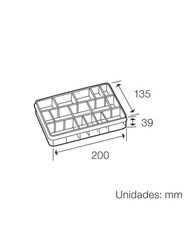 CAJA CLASIFICADORA CON 24 DEPARTAMENTOS AJUSTABLES CM053