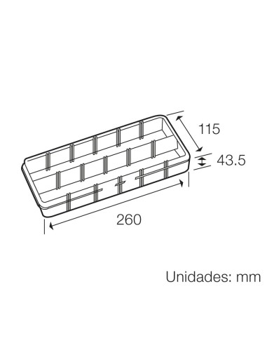 CAJA CLASIFICADORA CON 12 DEPARTAMENTOS