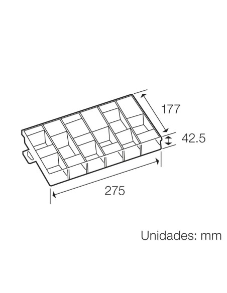 CAJA CLASIFICADORA CON 16 DEPARTAMENTOS
