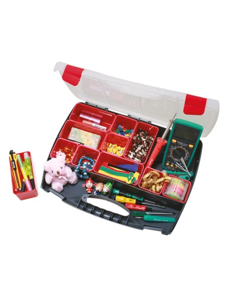 CAJA CLASIFICADORA CON ASA Y 12 CUBETAS INTERCAMBIABLES CM082