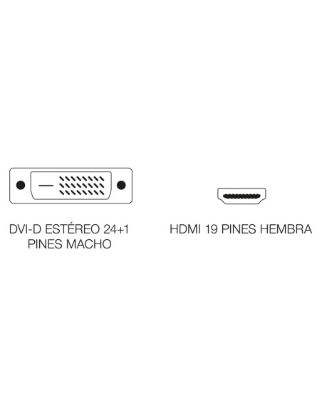 ADAPTADOR DVI-D ESTEREO MACHO A HDMI HEM