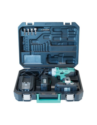 DESTORNILLADOR CON BROCAS HEXAGONALES A BATERIA 18V LITIO DES1802