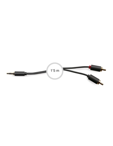 CABLE SEÑAL DE AUDIO JACK 3'5 MM ESTEREO MACHO A 2 RCA MACHO FONESTAR AA-707N