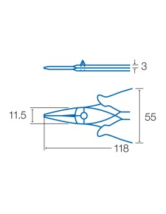 ALICATE DE PUNTAS CORTAS HRV1165 2