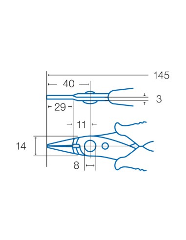 MICRO ALICATE DE PUNTAS PLANAS