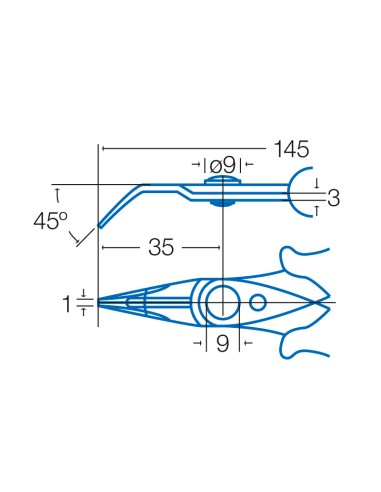 MICRO ALICATE DE PUNTAS CURVAS