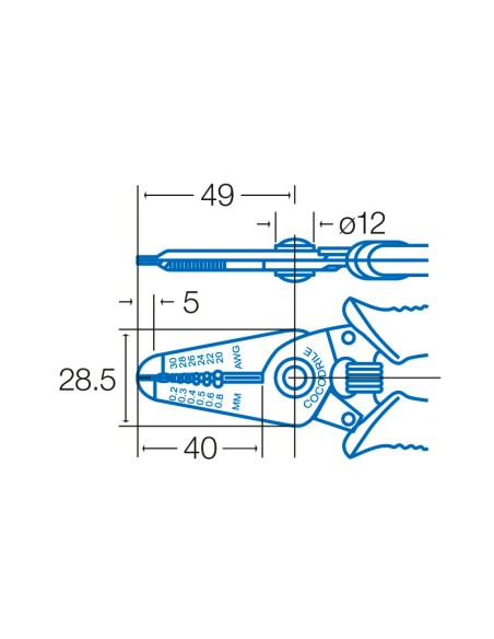 ALICATE DE CORTE Y PELACABLES HRV1187