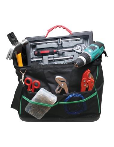 BOLSA DE HERRAMIENTAS DE BASE RIGIDA Y POLIESTER, MAX. 30KG HRV6302