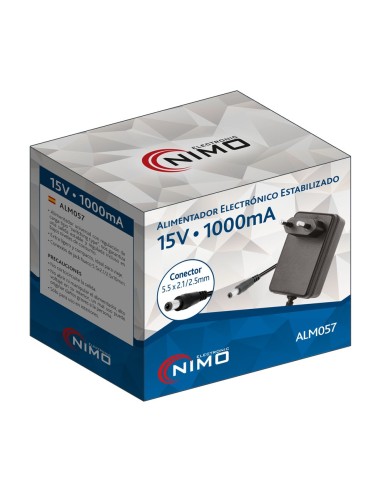 ALIMENTADOR ELECTRONICO UNIVERSAL 15VCC/1,0A ALM057